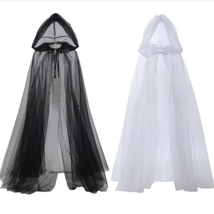 Witch Costume Elf Cloak Women Halloween Hooded Tulle Cape Cosplay Anime Cosplay Cosplay Costumes Cosplay Costume Akatsuki