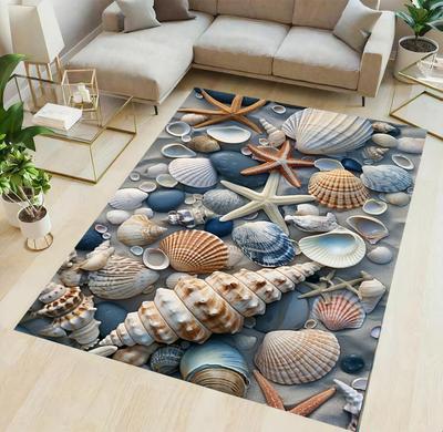 Visual Three-dimensional Shell Carpet Nordic Style Fully Covered Shell Rug Ocean Series Door Mat Room Bedroom Decoration Rug