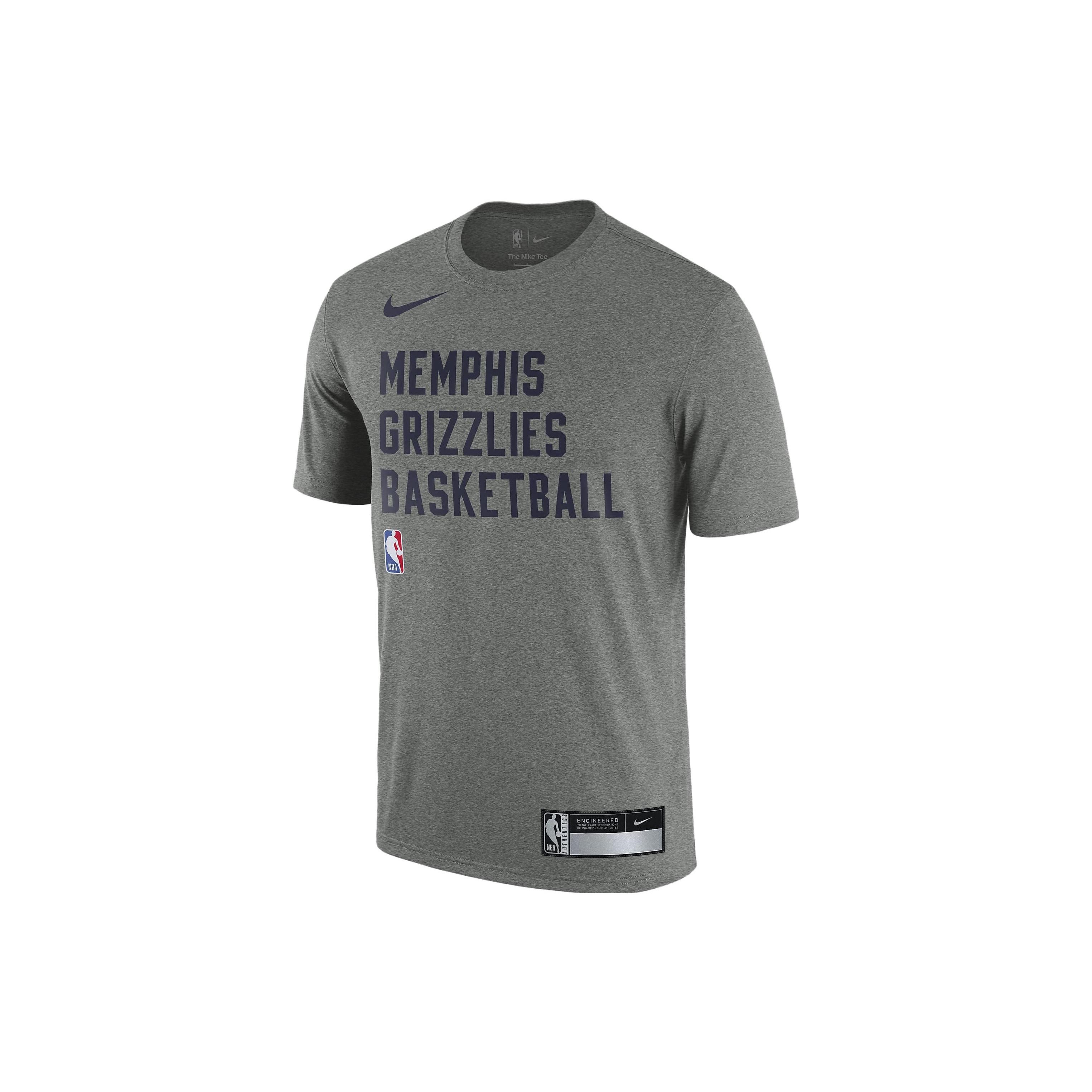 Nike x NBA Memphis Grizzlies Dri-FIT Practice T-shirt  Grey  Men s FJ0178-063 XL