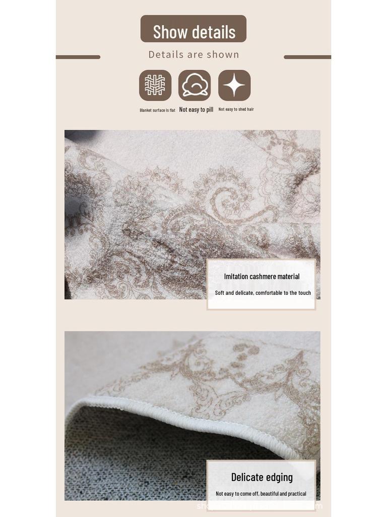 Bohemian Persian Ethnic-Style Faux Cashmere Rug for Homestay Decor