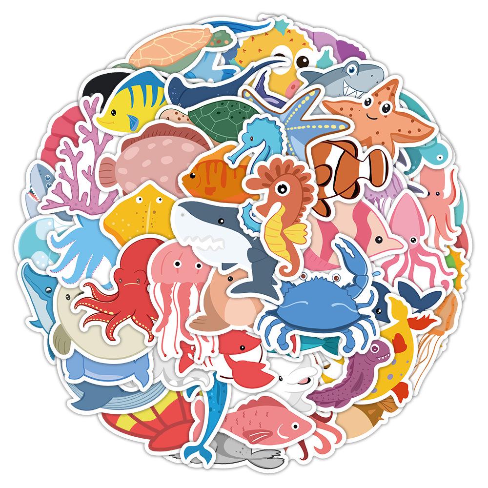 60-Piece Cute Animal Graffiti Sticker Set for Phone Cases, Water Bottles, and Laptops