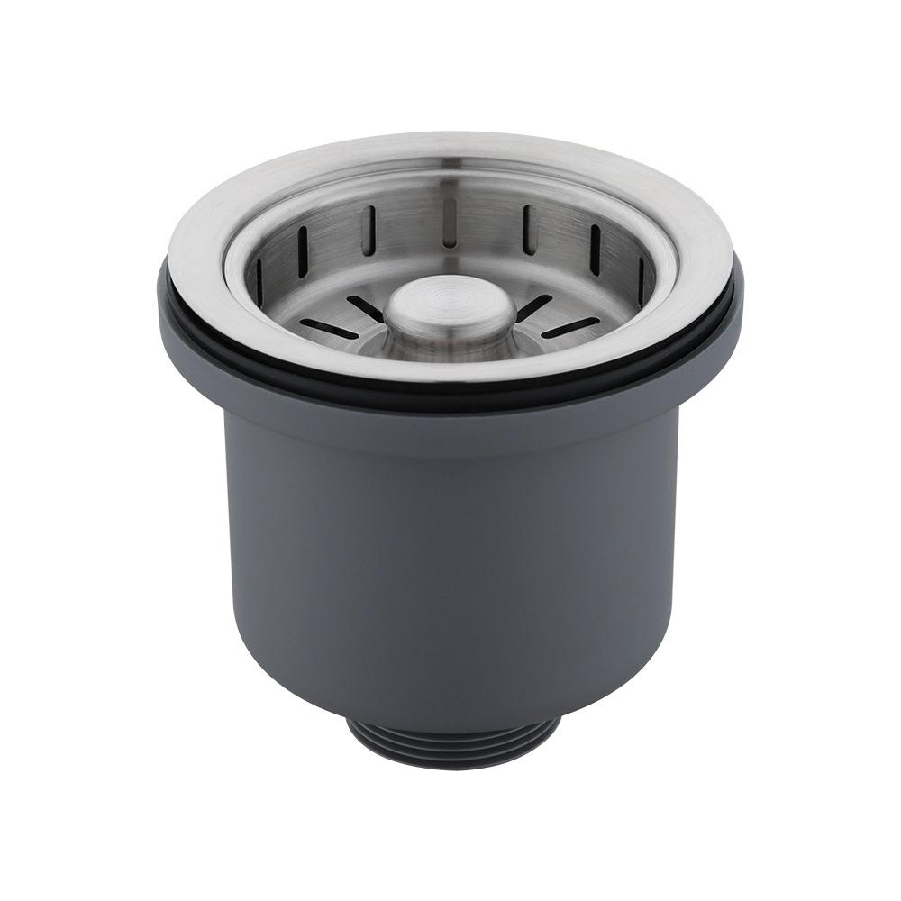 Doppelspülbecken aus Edelstahl 304 für die Küche mit Ablaufrohr und Siebkorb