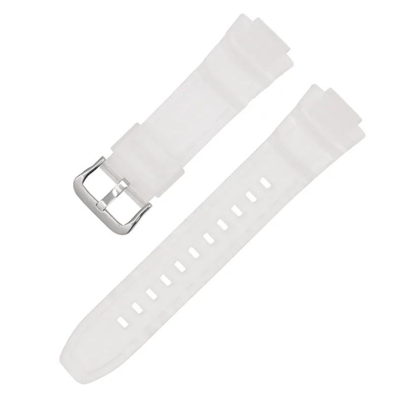 

Ремінець з ТПУ смоли для Casio MCW-100H W-S220 HDD-S100 WV-200 AE-2000/2100 Силіконовий спортивний водонепроникний браслет для годинника 16 мм 16mm слонова кістка