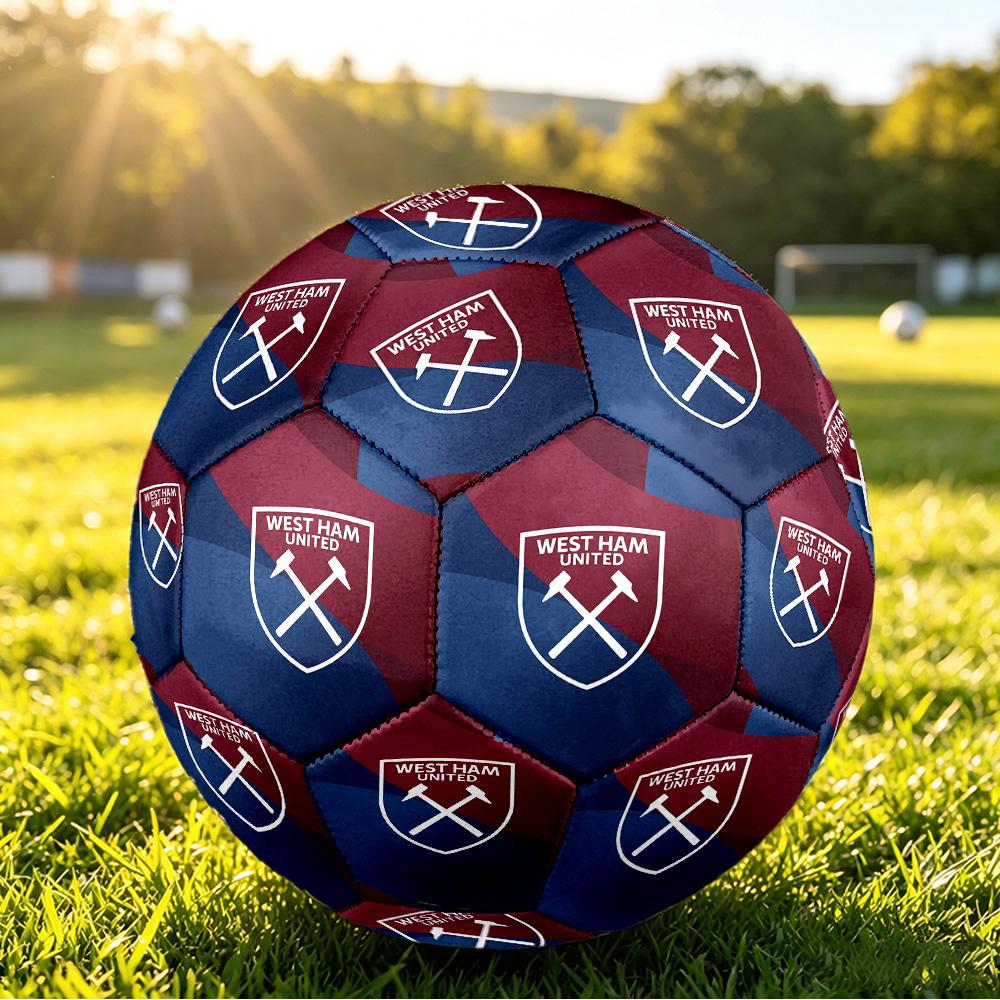 West Ham United FootballPrinted Size 5 Soccer Bootball, Anti Slip Adult Match Football Souvenir for Football Fans