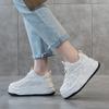 Inner height increase women's autumn new thick-soled white shoes casual shoes low-top breathable sports women's shoes