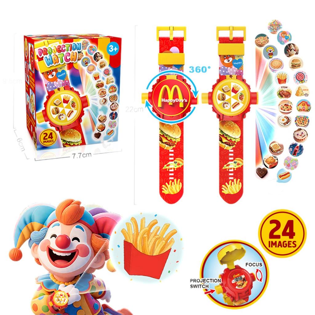 Projection Children's Watch Educational Electronic Luminous Toy Cute Gift Food