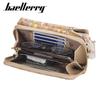 Baellerry Women's Large Capacity Crossbody Wallet - Fashion Wood Grain, Multi-Card Slot, Phone Bag, Korean Style