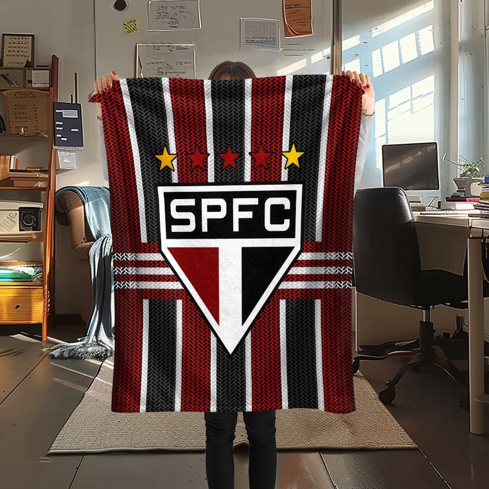 Sao Paulo FC2 Flannel Blanket, High quality Comfortable for All Seasons, Home Decor, Warmth and Comfort