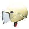 LEAD Motorcycle Helmet Semi-Jet Street Alice Pearl Ivory QJ-3 - One Size