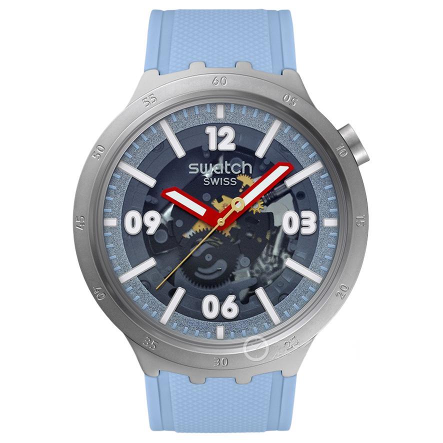 SWATCH ESSENTIALS Quartz Movement 30m Water Resistance Men's Watches Watch 47mm Skeleton Dial SB07S122