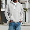 Long Sleeve Pullover for Men Hooded Sweatshirt, Quarter Zipper Hoodie, Warm Layering Tops Winter Corduroy Sweatshirt with Kangaroo Pocket Street Daily