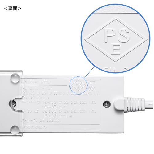 Sanwa Supply USB Charging Power Strip with Stand (2-Pin, 5 Outlets, 1.5m, White) TAP-B47UC-15W