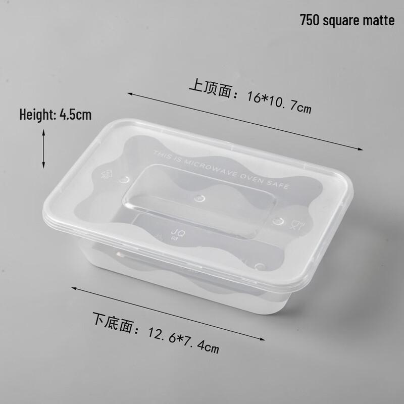 Disposable Rectangular Frosted Food Containers