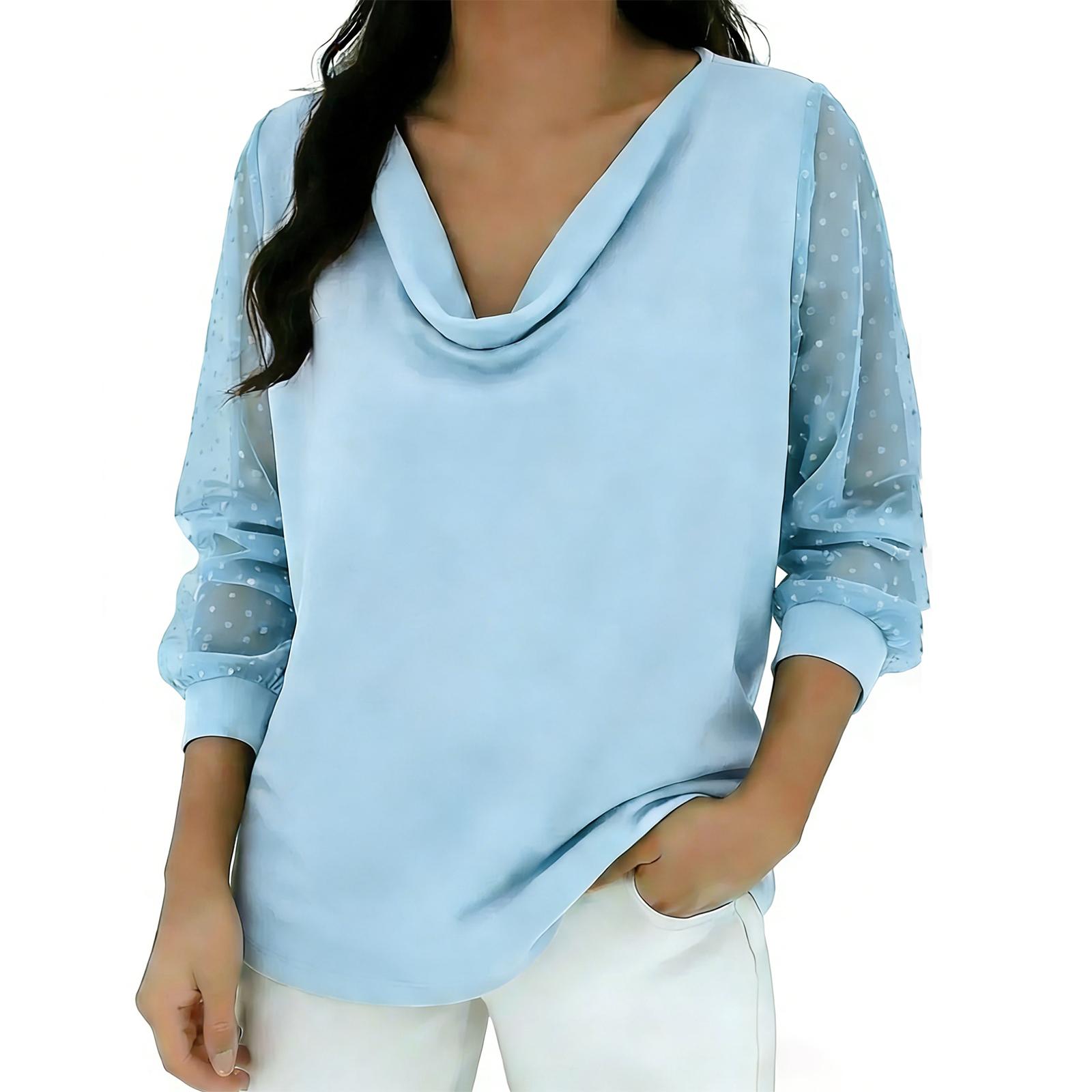 

Модний та елегантний жіночий топ S синій