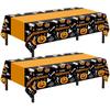Childom 2 Pack Halloween Tablecloth,Halloween Decorations 54x108 Inch Disposable Plastic Table Cover for Rectangle,Pumpkin Spider Web Ghost Table