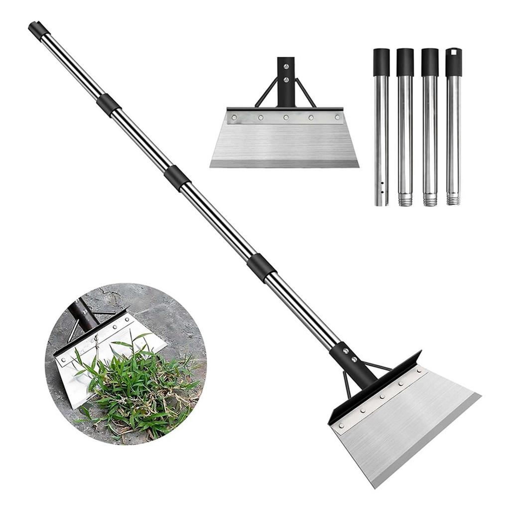 2026+ Garden Cleaning Shovel, Heavy Duty Steel Flat Shovel with 165cm Adjustable Handle, Floor Scrapers, Outdoor Spade Tool