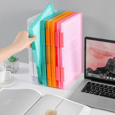 Transparent Plastic File Box for A4 & A5 Paper, Receipt Organizer for Office & School Supplies