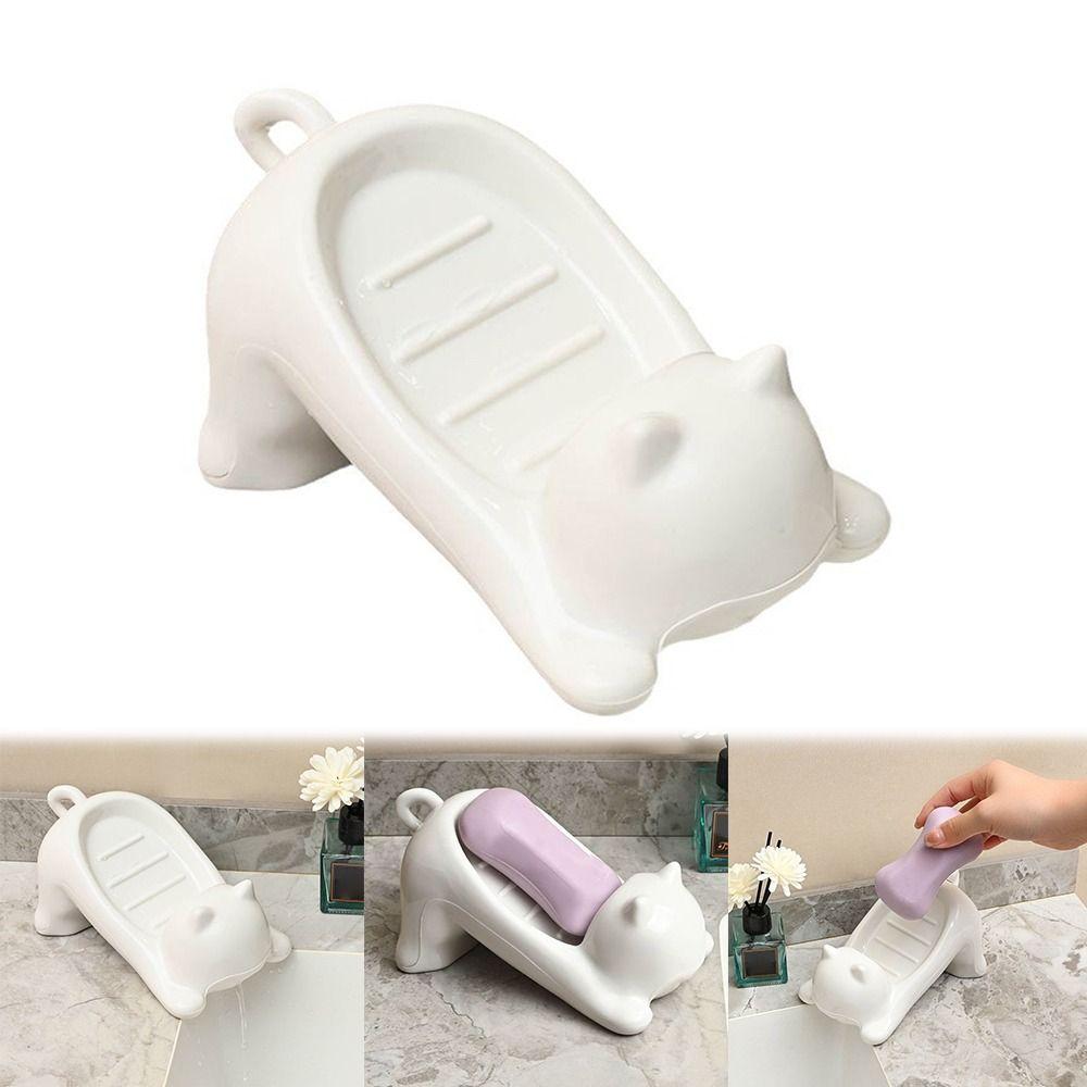 Cartoon Soap Holder Drain Soap Dish Tray Cute Soap Box