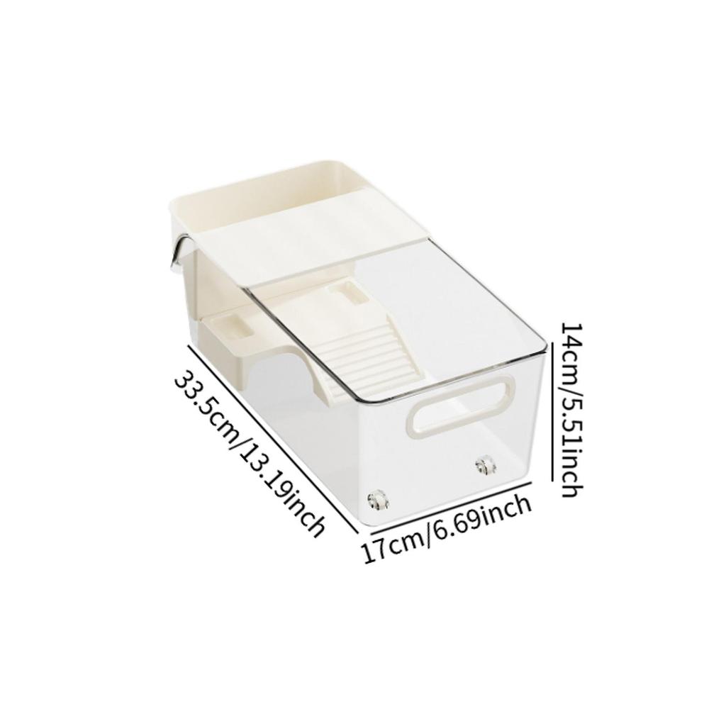 Turtle Tank with Basking Ramp Reptile Habitat Pet Terrariums for Frog Hermit Crabs Amphibians Breeding Feeding Container