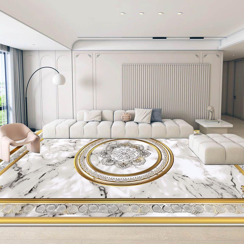 Marble Light Luxury Carpet for Living Room Decoration Coffee Table Soft Non-slip Floor Mat Home Bedroom Plush Rug Tapis