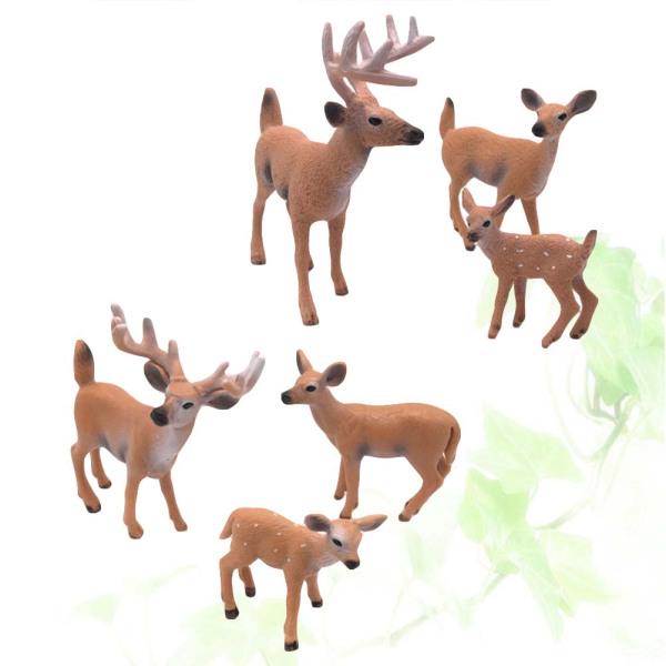 small plastic deer figurines