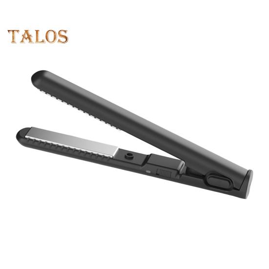 USB Mini Curling Iron 2-In-1 Dual Purpose Curling Wand Flat Iron Hair Straightener Curler Fast Heating Portable Travel Women Short Long Hair Styling