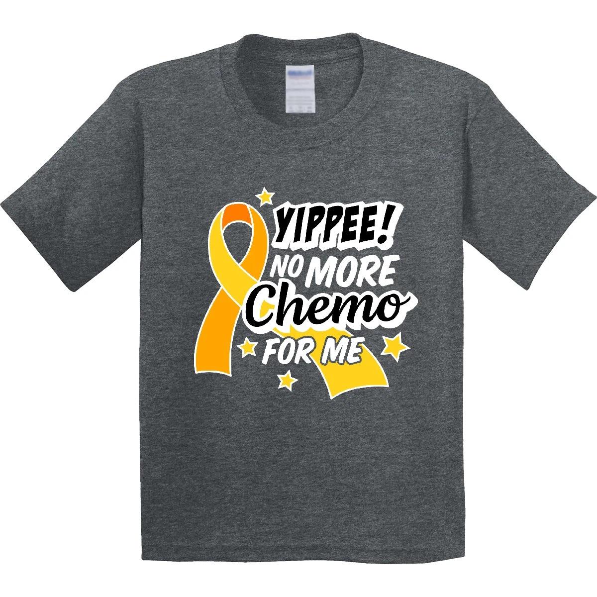 

Inktastic Chilhood Cancer Awareness Yippee No More Chemo For Me Youth T-Shirt As 120