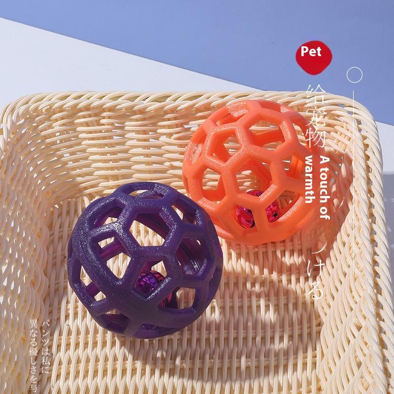 Pet Toy Hollow Bell Ball Dog Interactive Toy Recovery Training Contains Bell Dog Boredom Relief Artifact