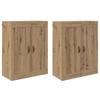 Wall Mounted Cabinet Set 2 Pcs Artisan Oak Finish 69.5 X 34 X 90 Cm