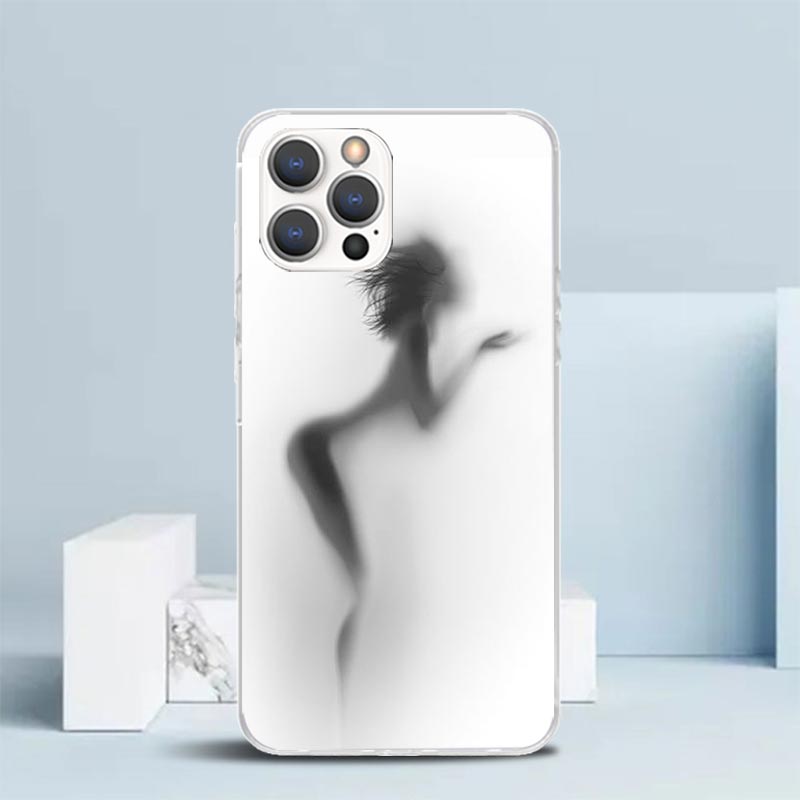 Woman Silhouettes Sexy Lady Girl Phone Case For IPhone 16 17 Air 16E 15 14 Plus 13 Mini 12 11 Pro Max 7 8 + SE 2020 Soft TPU Bac