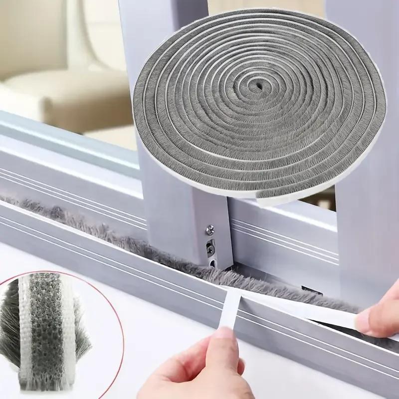 

Windproof Sealing Strip, Door and Window Sealing Strip, Self-adhesive Strong Bonding, Soundproof, Windproof, Dustproof (GRAY,6mm&7mm&10M) серый