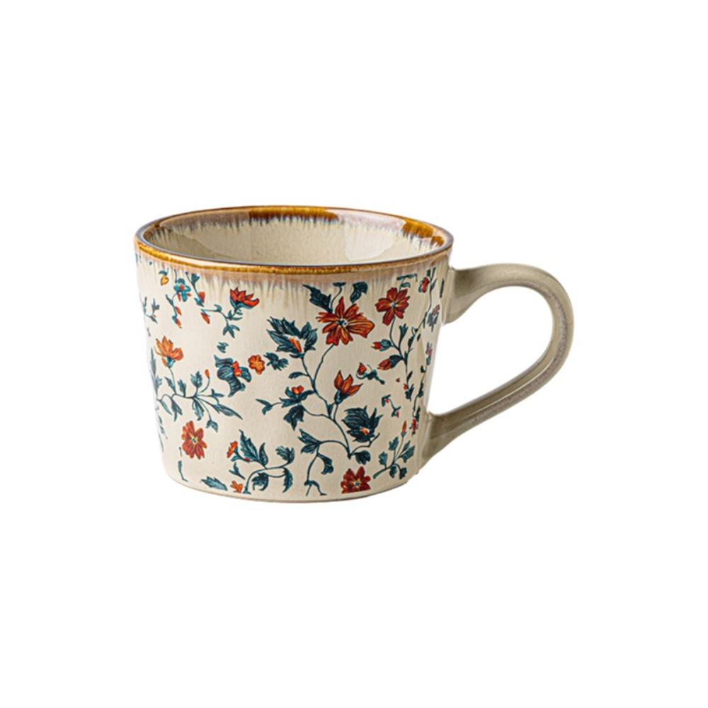 385ml Ceramic Coffee Cup Microwave Safe Milk Cup Decorative Exquisite Water Cup Living Room