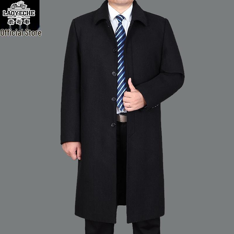 Pánský kabát z kašmírové vlny: Klasický dlouhý trenčkot na podzim/zimu