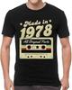 Made In 1978 Cassette All Ogrinal Parts Tshirt Men Tees Top Cotton T Shirt