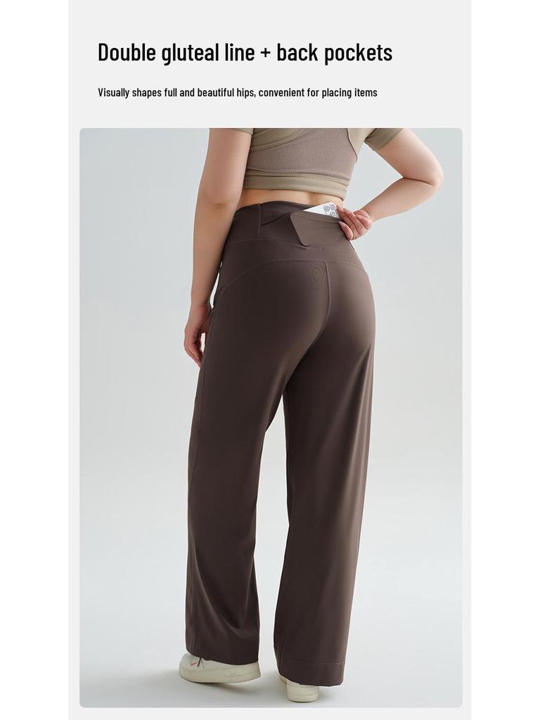 Plus Size Women's High Waist Wide Leg Yoga Pants - Slimming and Comfortable Sportswear