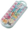 Skater Cutlery Set for Children Lunch Box Made in Name Sticker Antibacterial Trio Pokemon Popping - Set, Chopsticks, Spoon, Fork, Japan, Slide-Type,