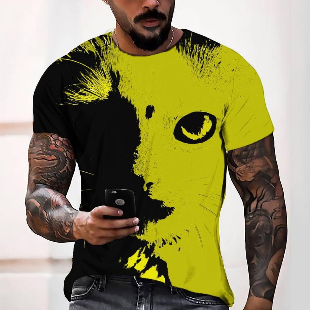 3D Digital Printing, Teen Men's Short-sleeved Top, Multi-functional and Breathable.