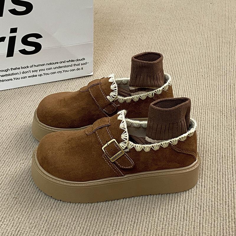 

Thick-soled Birkenstocks women s 2025 new summer breathable small man increases height lazy one pedal fashionable versatile women s shoes 42 верблюд