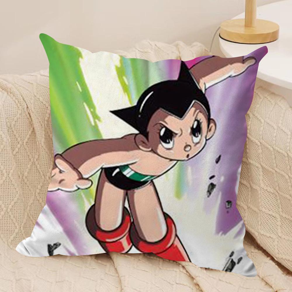 M-Mighty A-Atom Cushion Cover Silky Short Plush Sofa Pillow Cover Hidden Zipper Soft Dustproof Case for Home Decor