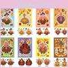 Charming Cm2306020 Children's Thanksgiving Turkey Interactive Diy Puzzle And Sticker Collection
