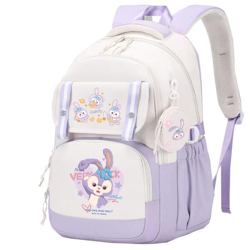 Campus Versatile Student School Bag Sweet Small Fresh Printed Backpack Macaron Color