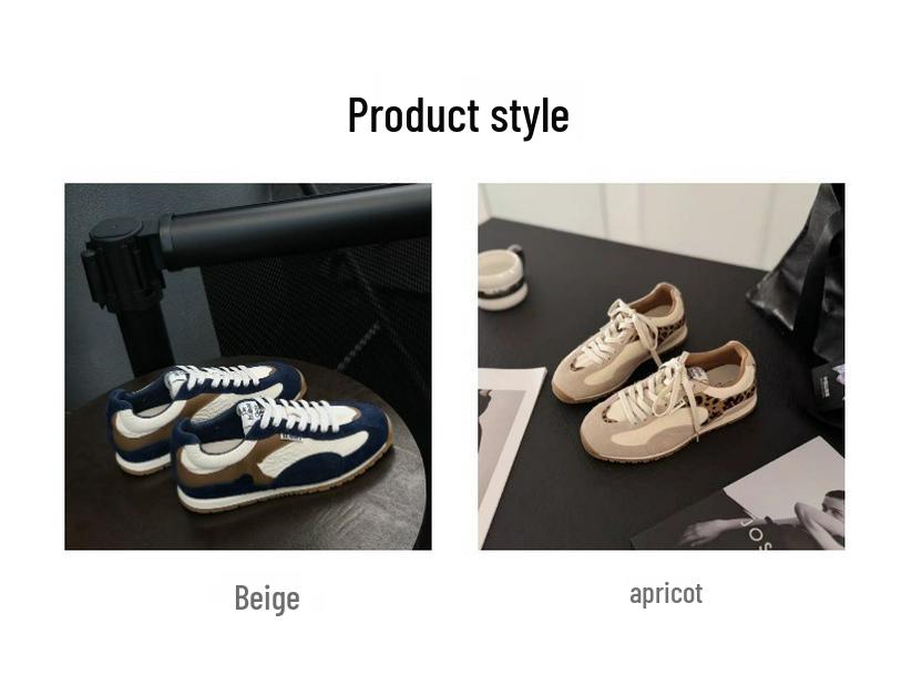 Women's 2025 Summer Retro German Trainer: Genuine Leather, Breathable, Lightweight, Small Size, Inner Heightening Casual Sports Shoes.