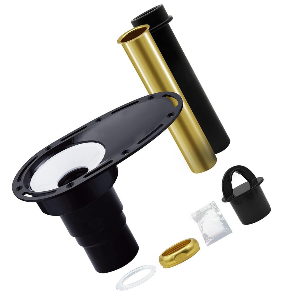 Tub Drain Rough in Kit with Brass and ABS Pipes Drainage Bottom Plate and Adapter Set for