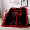 Custom Name Black Red Lace Corset Home Customize Your Name Blankets Comfortable Soft Lightweight Allseason Multipurpose Blanket Picnic Sofa Office Bed