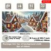 1 Piece Winter Candy House Background Cloth - No Need for Electricity Easy To Hang