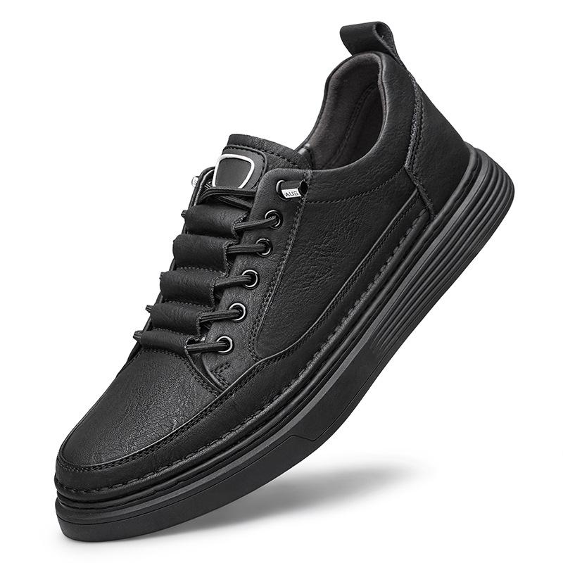Men s Extra Wide Retro Leather Slip-On Casual Shoes 40