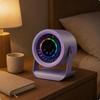 Desktop Electric TouchControlled Fan Control Small Matte Finish Personal Cooling Gray
