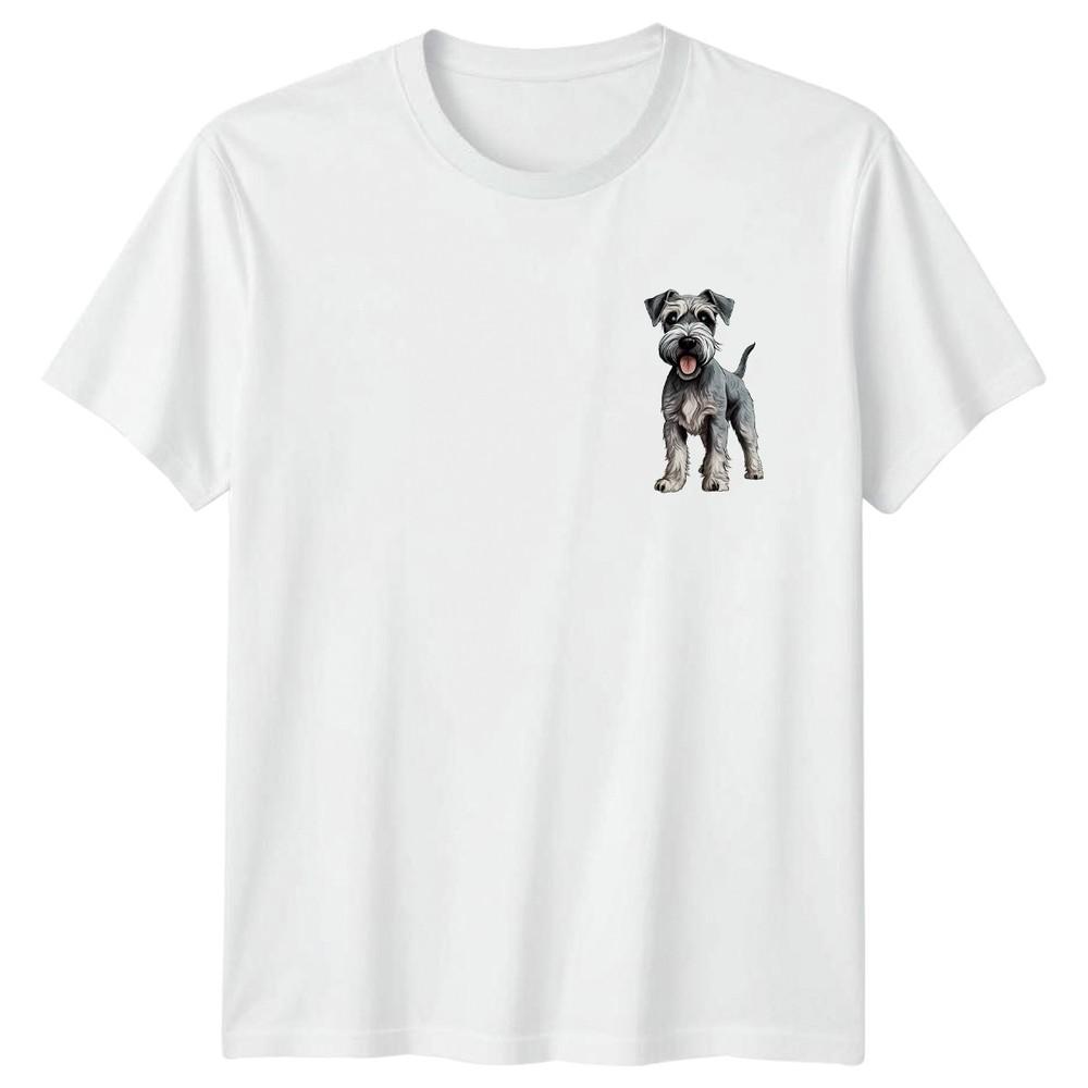 Schnauzer Dog Graphic TShirt Dogs Animals Unisexs Tee Unisexs Top Canine Pet Lover S