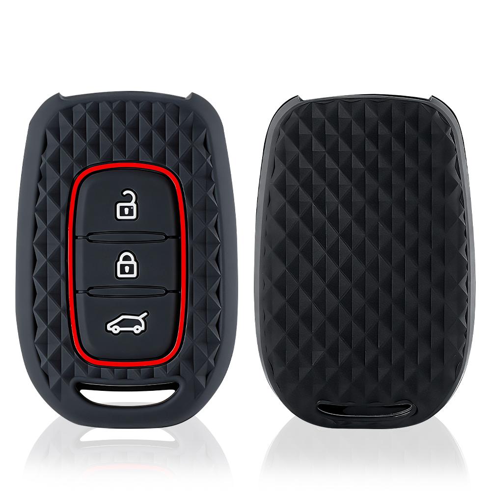 3 Buttons Silicone Car Fob Remote Case Holder Cover for Dacia Logan 2026 for Renault TWingo 3 Duster Captur Logan Laguna Scenic