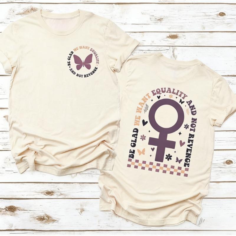 

Women Equality Rights Shirt International Womens Day Tee Be Glad We Want Equality and Not Revenge 8th March Equal Rights Day S